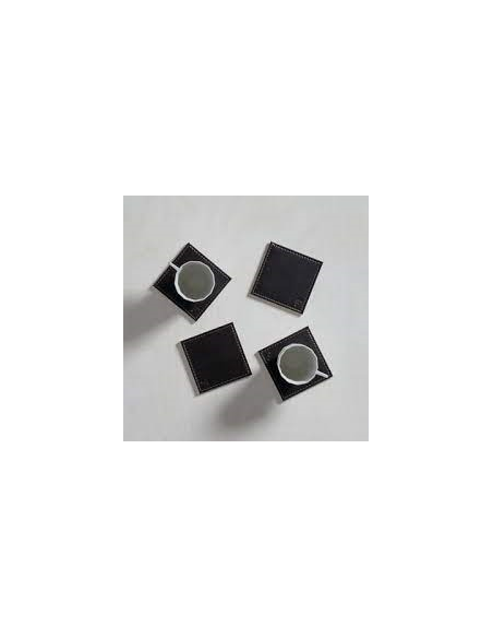 Set-4 onderzetter 10x10 cm Choco/creme