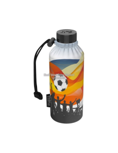 Glazen drinkfles met mantel 0,4 L Voetbal