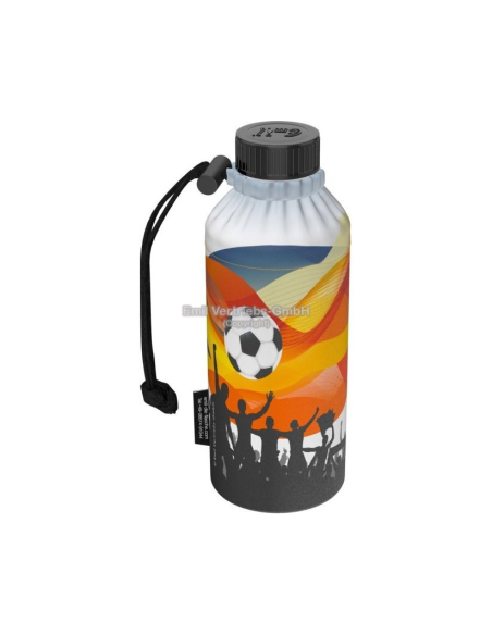 Glazen drinkfles met mantel 0,4 L Voetbal