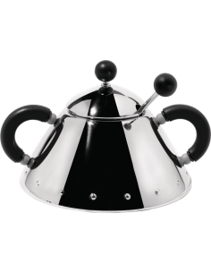 Alessi Suikerpot Met Lepel Zwart 200 ml