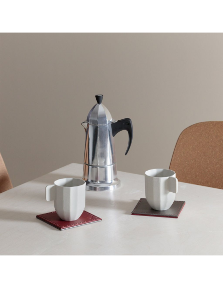 Set-4 onderzetter 10x10 cm Oudroze/Stone