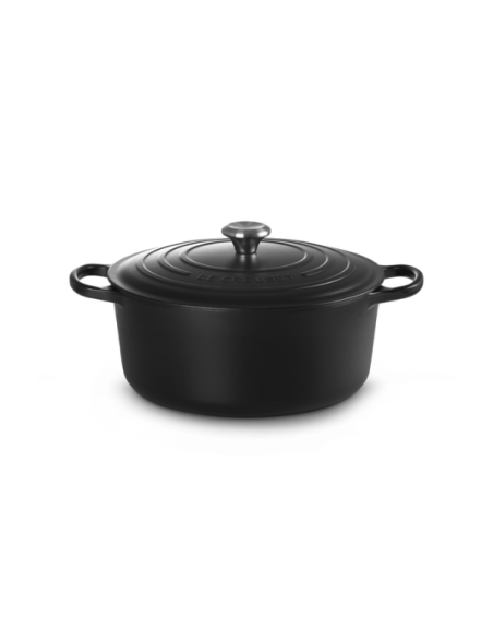 Le Creuset Braad- / Stoofpan Signature rond Mat Zwart 30cm 8,1l