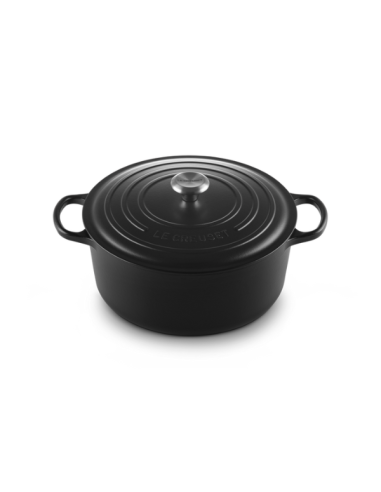Le Creuset Braad- / Stoofpan Signature rond Mat Zwart 30cm 8,1l