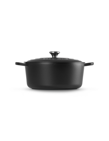 Le Creuset Braad- / Stoofpan Signature rond Mat Zwart 30cm 8,1l