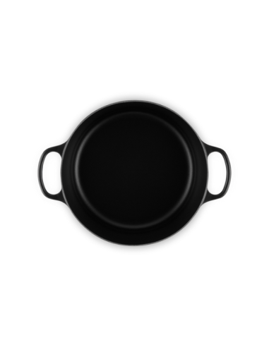 Le Creuset Braad- / Stoofpan Signature rond Mat Zwart 30cm 8,1l
