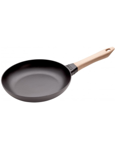 Staub Gietijzeren Koekenpan 24 cm met houten steel