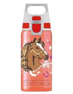 Sigg Kids Viva One Drinkfles Paarden 0,5L. Rood