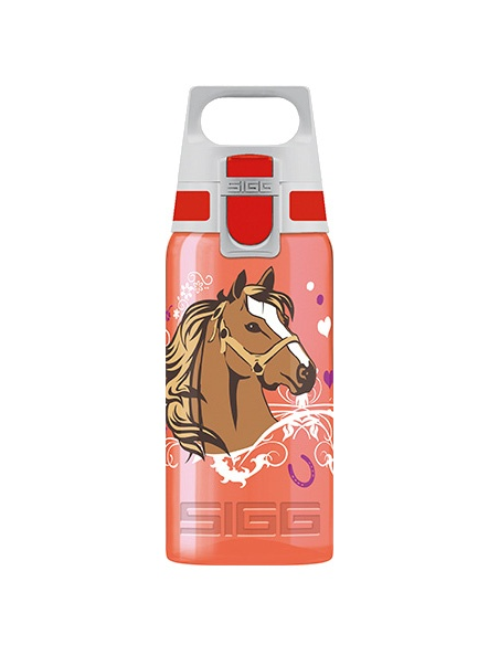 Sigg Kids Viva One Drinkfles Paarden 0,5L. Rood