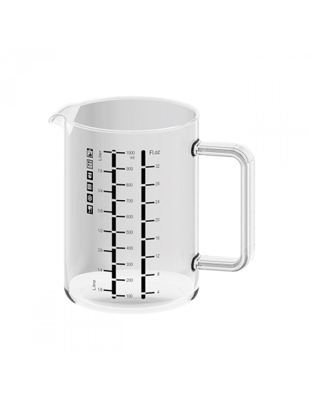 Maatbeker laboratoriumglas 1,0 L
