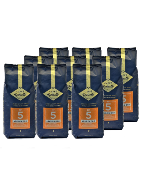 Caffè del Ruscello Arabica Oro Koffiebonen 9 x 1 kg voordeelpack