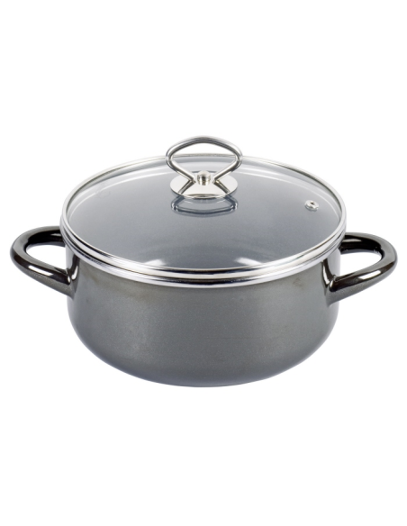 Kochstar Primus Zwart Lage kookpan 16 cm