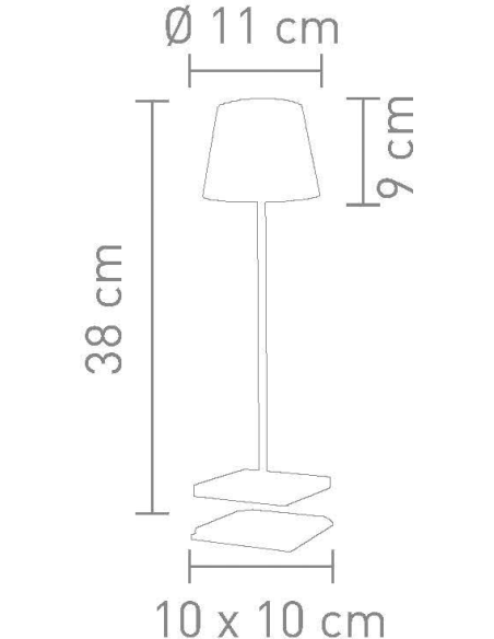 Troll 2.0 Outdoor Tafellamp Roest