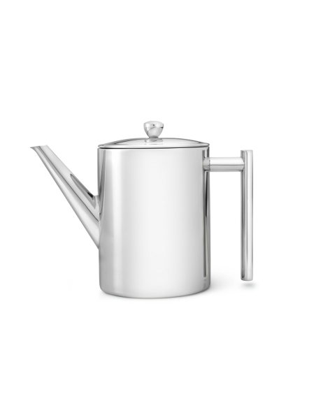 Dubbelwandige Theepot Minuet Cylindre Glazend RVS 1,2L