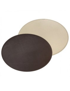 FreeForm Placemat Ovaal dubbelzijdig 45 x 35 cm choco/creme