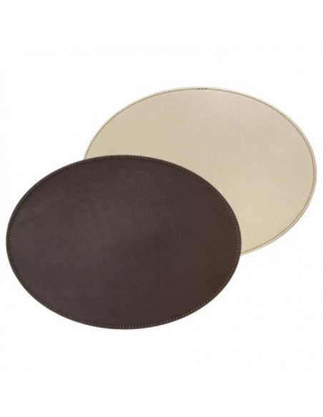 FreeForm Placemat Ovaal dubbelzijdig 45 x 35 cm choco/creme