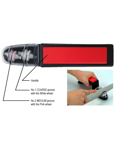 MinoSharp Messenslijper Plus Zwart/Rood