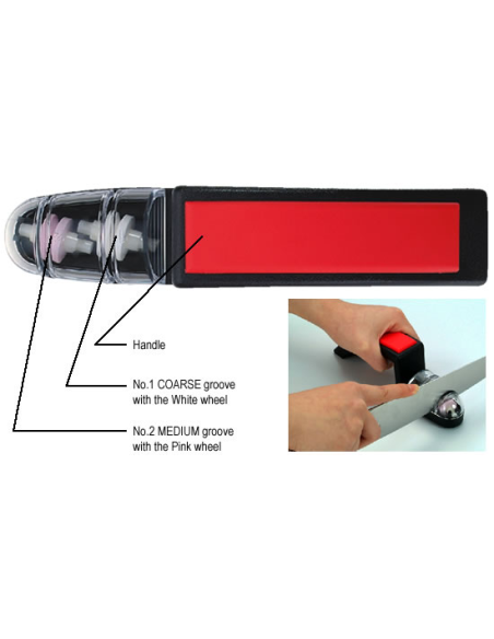 MinoSharp Messenslijper Plus Zwart/Rood