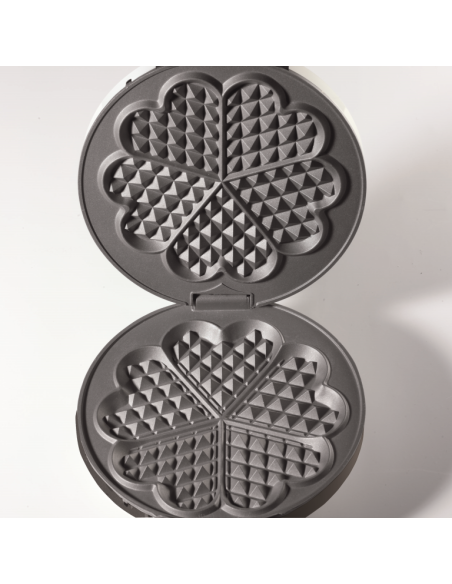 Cloer Wafelijzer Harten 16,5 cm zwart
