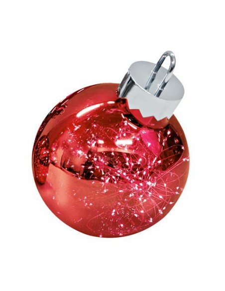 Led Ornament Kerstbal Rood 20 cm