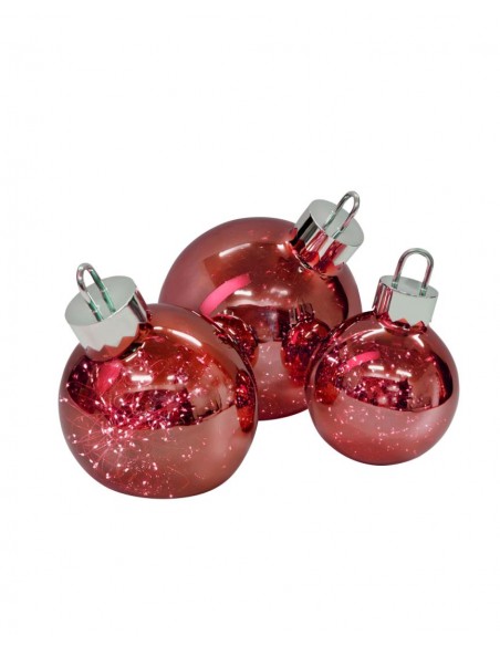 Led Ornament Kerstbal Rood 30 cm