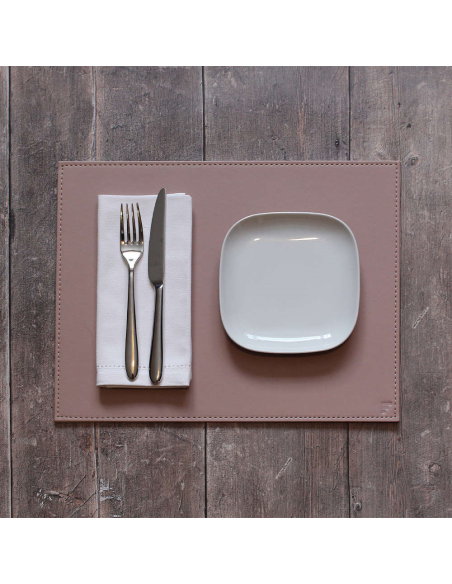 Placemat 40 x 30 cm Oudroze/Stone