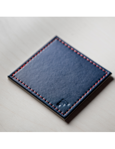 Set-4 onderzetter 10x10 cm blauw / ivoor