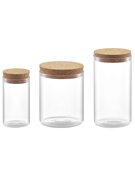 Glazen Voorraadpot 650 ml, met kurkdeksel