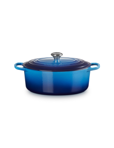 Le Creuset Braad- / Stoofpan Signature ovaal Azure 29cm 4,7l
