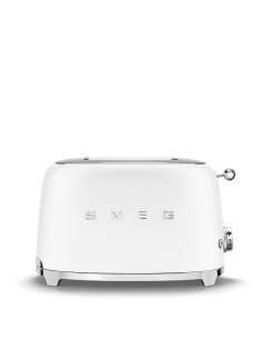Smeg Broodrooster 50's Retro Style 2 sleuven Mat Wit