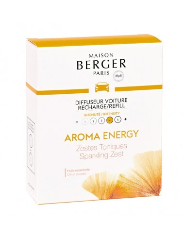Maison Berger Autoparfum Navulling 2x  Aroma Energy