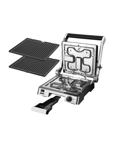 Contactgrill Tafelgrill Steak RVS, keramische coating