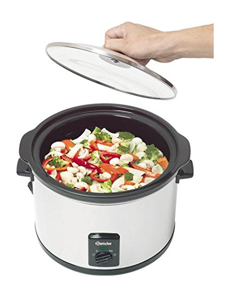 Slowcooker ovaal, keramiek 6,5L