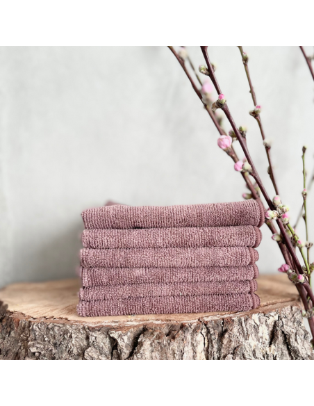Klud vaatdoekjes Mauve - Set van 7