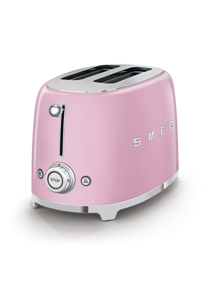 Smeg Broodrooster 50's Retro Style 2 sleuven Roze
