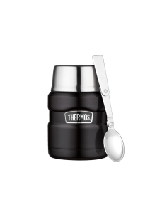 Soepthermos / Voedselcontainer Stainless King RVS 470ml mat zwart