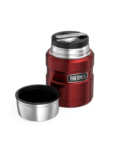 Soepthermos / Voedselcontainer Stainless King RVS 470ml mat zwart