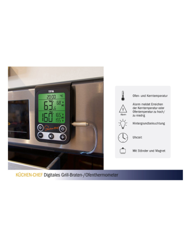 Thermometer voor oven, pan en BBQ
