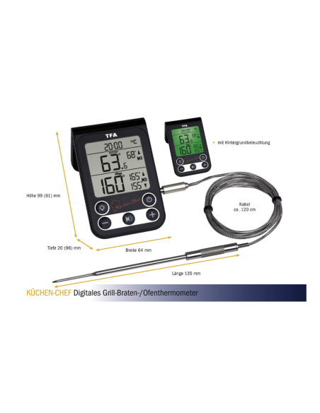 Thermometer voor oven, pan en BBQ