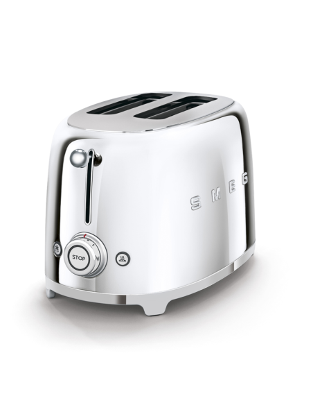 Smeg Broodrooster 50's Retro Style 2 sleuven glanzend RVS