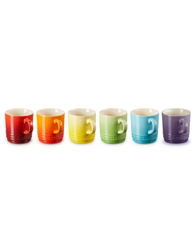 Le Creuset Koffiebekers set van 6 Regenboog 0,2l