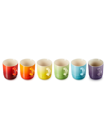 Le Creuset Koffiebekers set van 6 Regenboog 0,2l