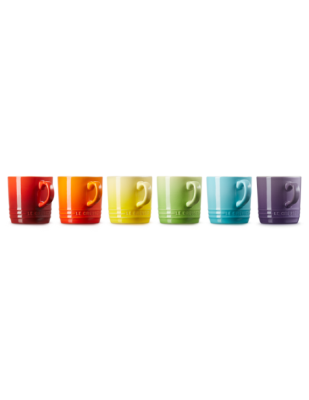 Le Creuset Koffiebekers set van 6 Regenboog 0,2l