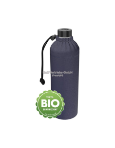 Glazen drinkfles met mantel 0,75 L Jeans