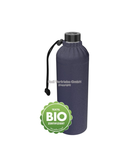 Glazen drinkfles met mantel 0,75 L Jeans