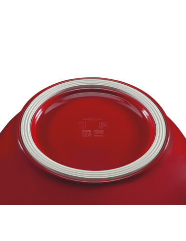 Beslagkom"Grethe" krasvast kunststof Rood 4 liter