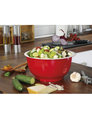 Beslagkom"Grethe" krasvast kunststof Rood 4 liter