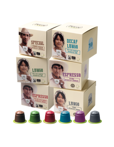 Peeze 10 koffiecapsules voor Nespresso Lungo Scuro BIO