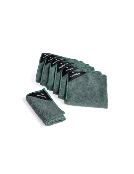 Klud vaatdoekjes Oily Green - Set van 7