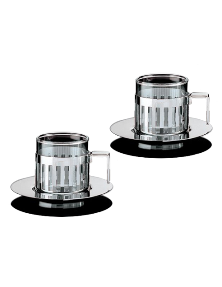 Alessi Set Kop-en Schotel 4-Delig 120ml