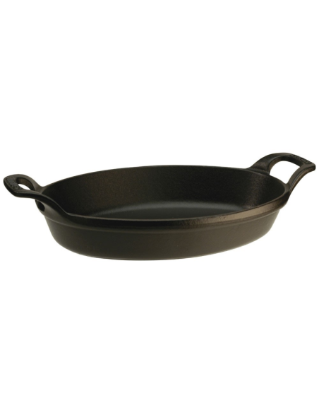 Staub Ovaal Bord Gietijzer 21cm Zwart
